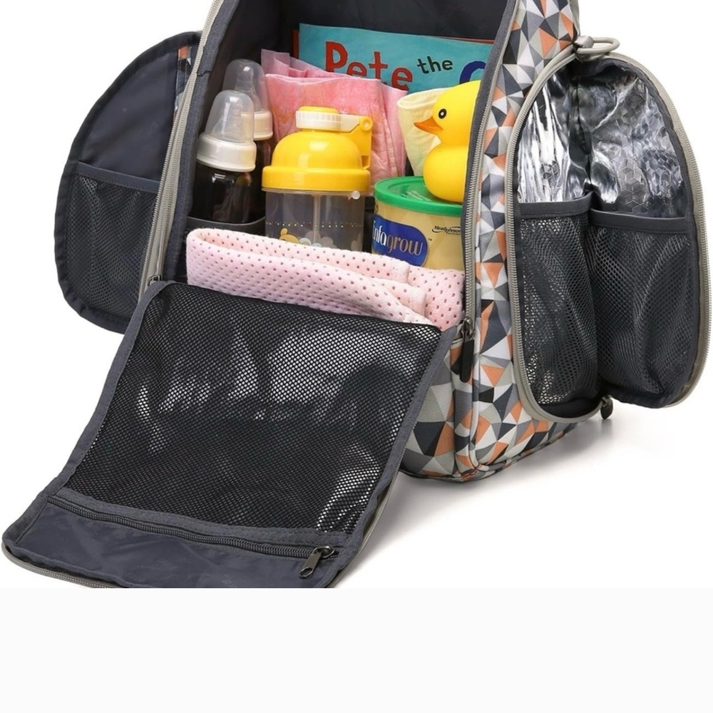 Geometric Patterned Diper Backpack - image 7